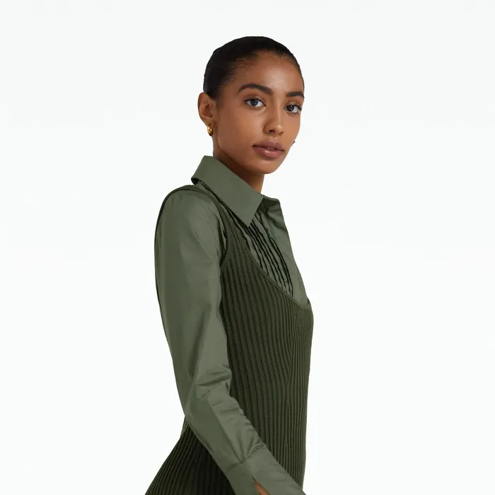 Safiyaa Cindy Seaweed Knit Dress Women Dresses