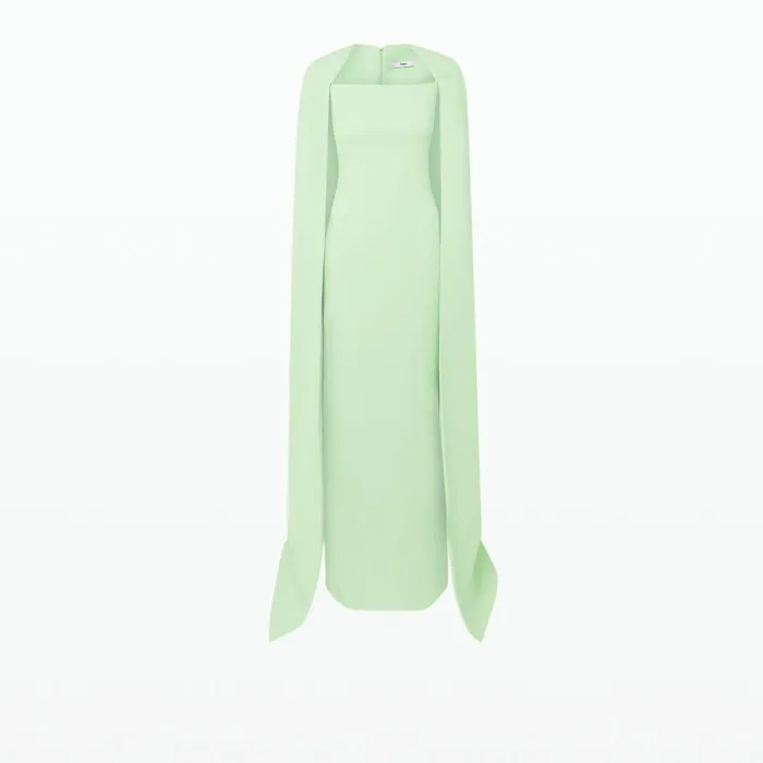 Safiyaa Cinza Aloe Long Dress Women Dresses