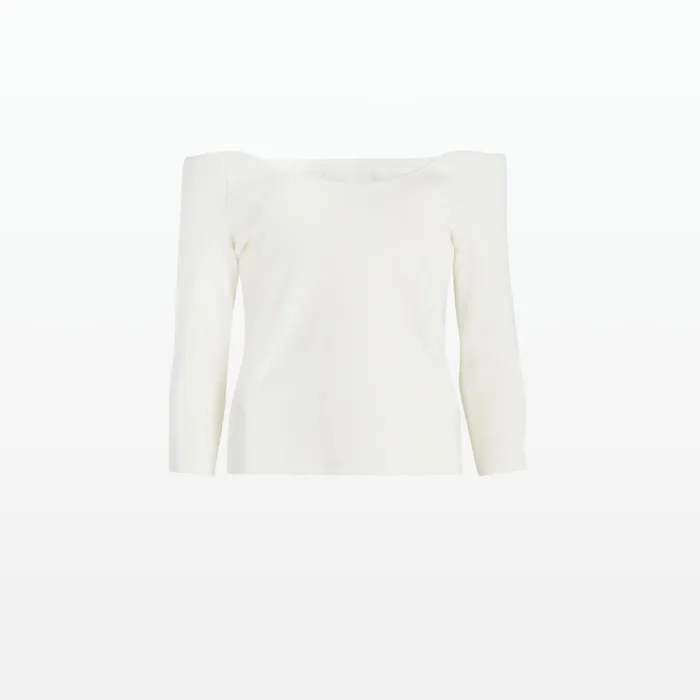 Safiyaa Clara Ivory Knit Women Tops