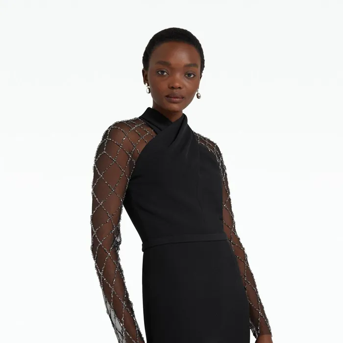 Safiyaa Clarence Black Long Dress Women Dresses