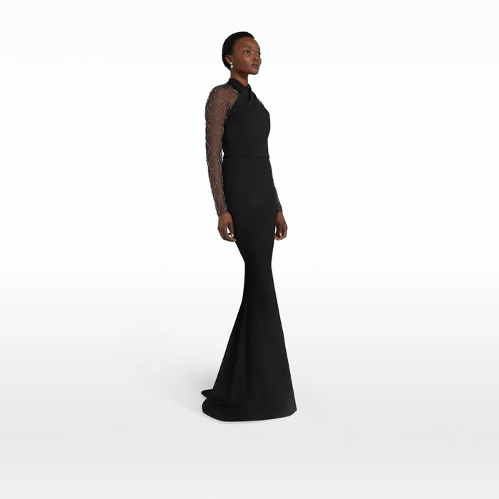 Safiyaa Clarence Black Long Dress Women Dresses