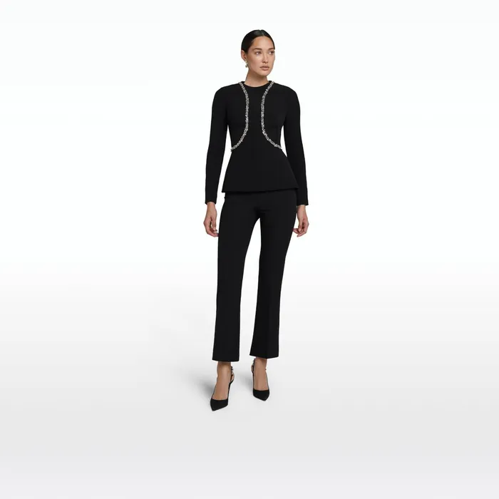 Safiyaa Clodagh Black Top Women Tops