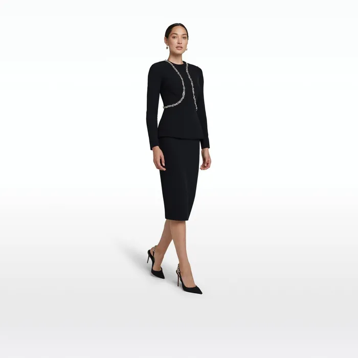 Safiyaa Clodagh Black Top Women Tops