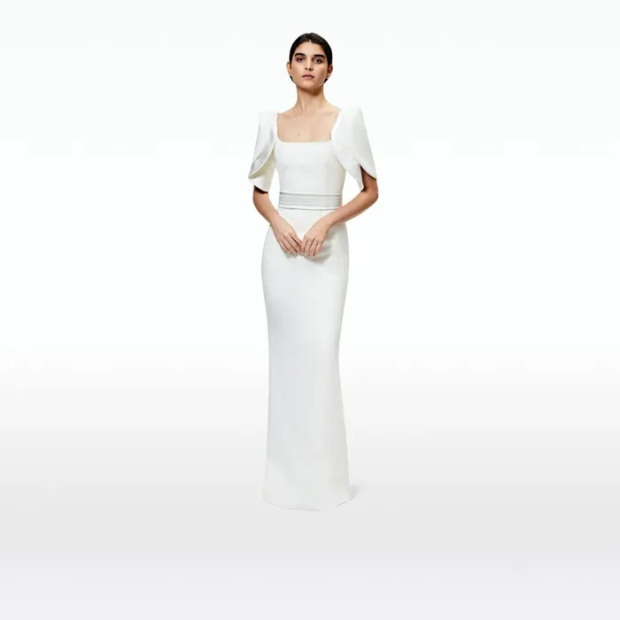 Safiyaa Dara Ivory Long Dress Women Dresses