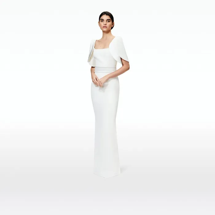 Safiyaa Dara Ivory Long Dress Women Dresses