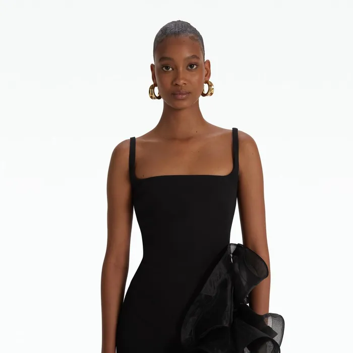 Safiyaa Derry Black Long Dress Women Dresses