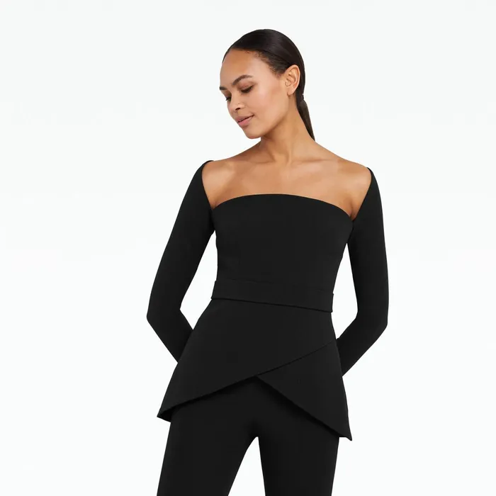 Safiyaa Desana Black Top Women Tops