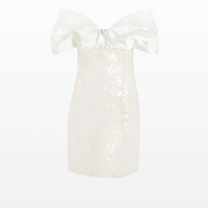 Safiyaa Dianelli Ivory Short Dress Women Dresses