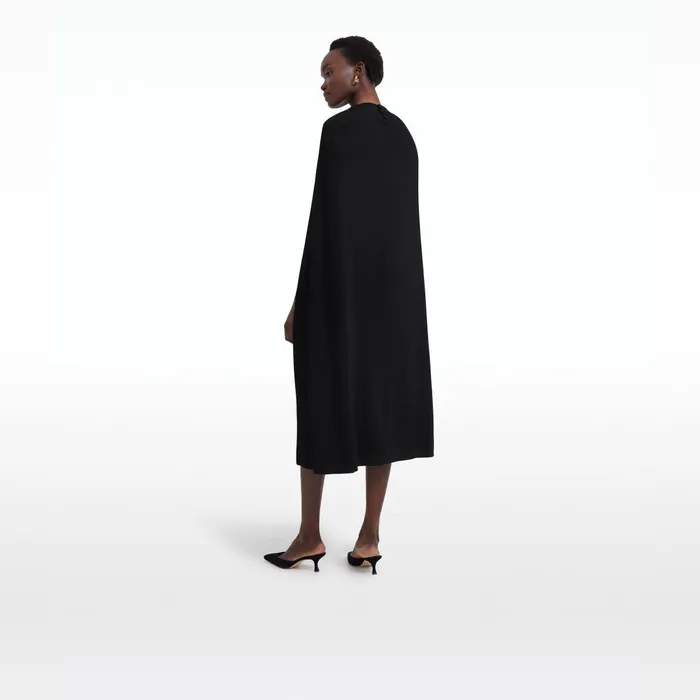 Safiyaa Doola Black Midi Dress Women Dresses