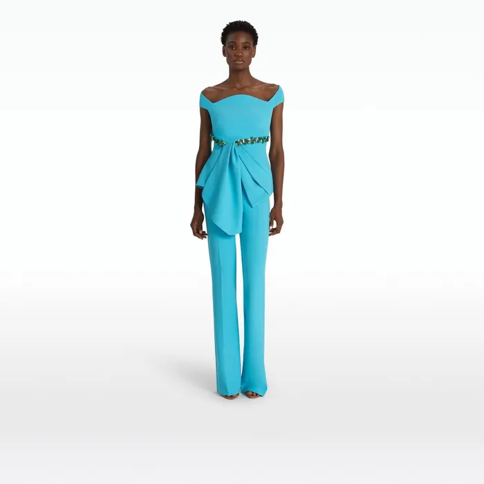 Safiyaa Doralle Aquamarine Top Women Tops
