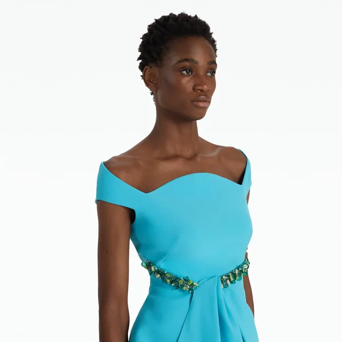 Safiyaa Doralle Aquamarine Top Women Tops