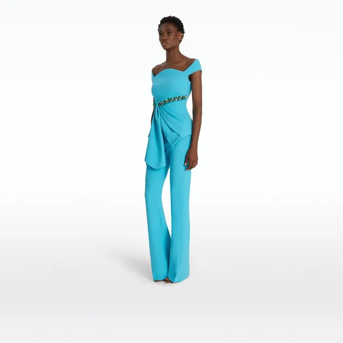 Safiyaa Doralle Aquamarine Top Women Tops
