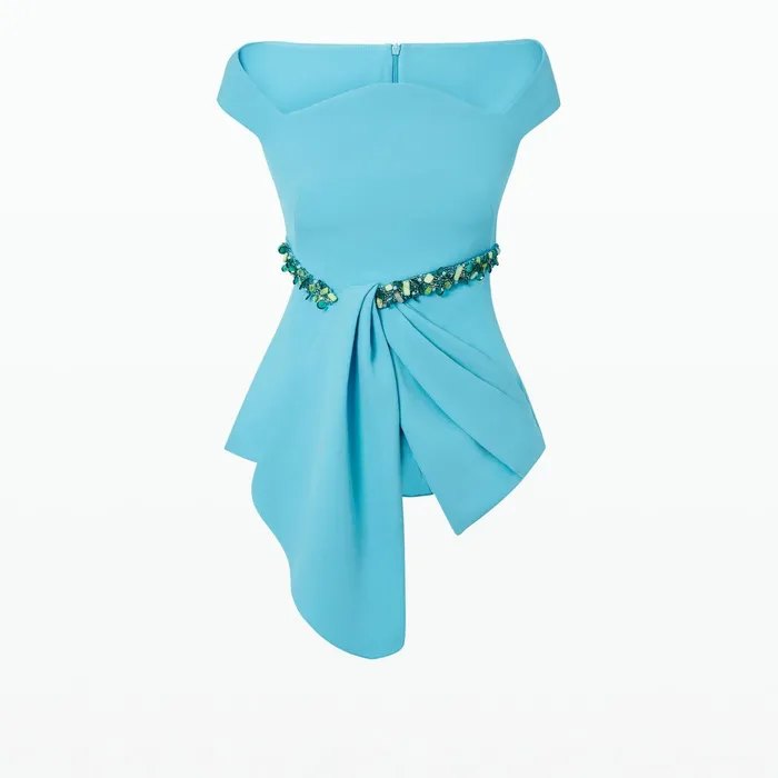 Safiyaa Doralle Aquamarine Top Women Tops