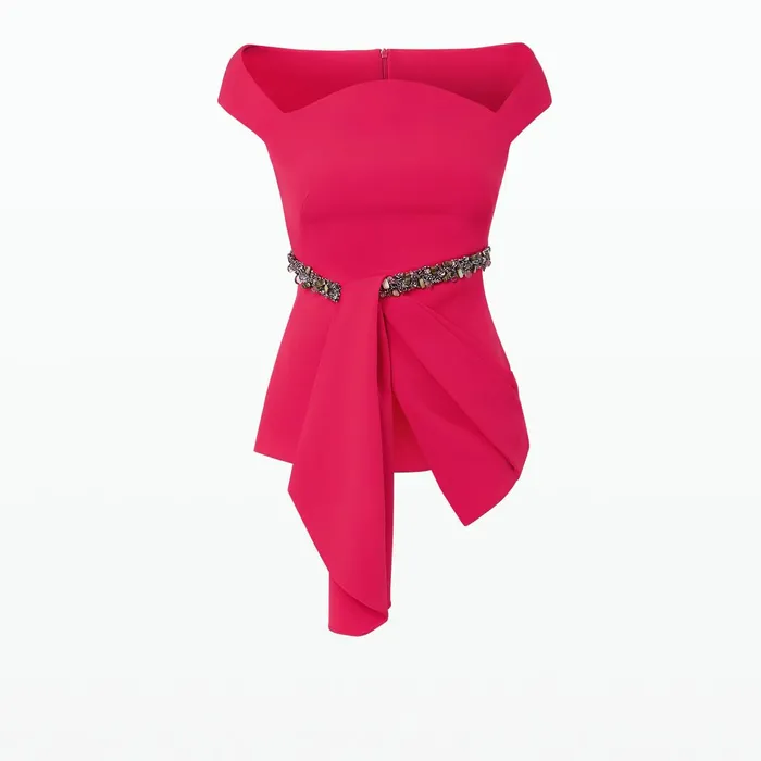 Safiyaa Doralle Raspberry Top Women Tops
