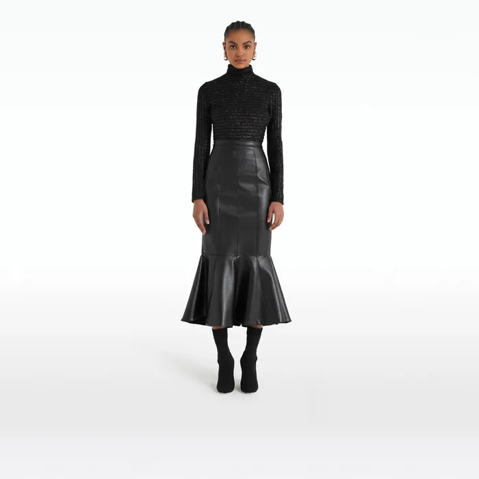 Safiyaa Ellena Black Bodysuit Women Tops