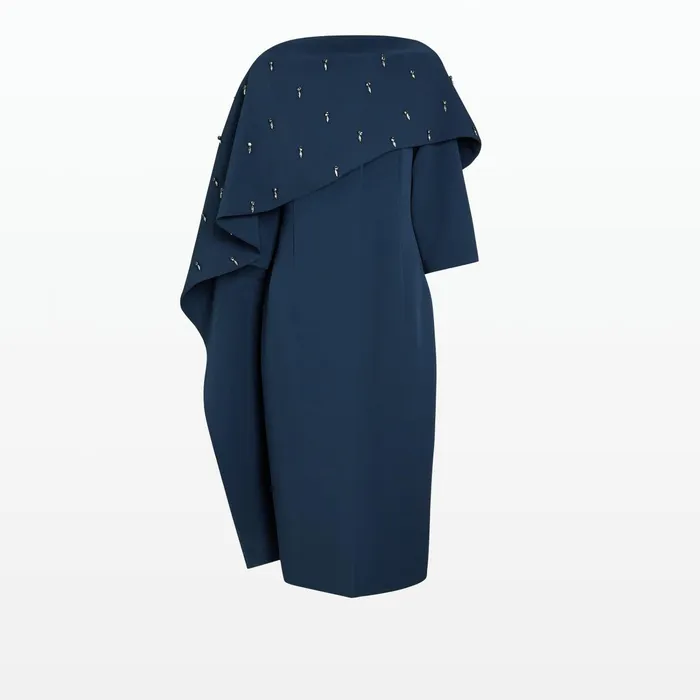 Safiyaa Essie Ink Blue Coat Women Jackets Coats