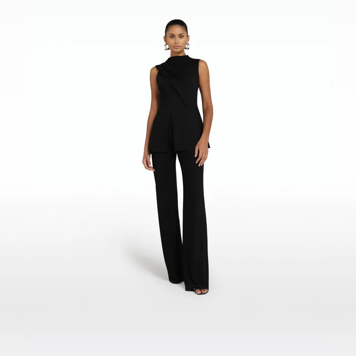 Safiyaa Ewa Black Top Women Tops