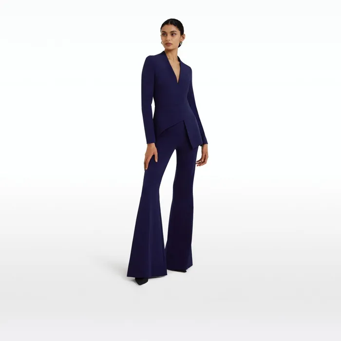 Safiyaa Favara Azurite Blue Top Women Tops