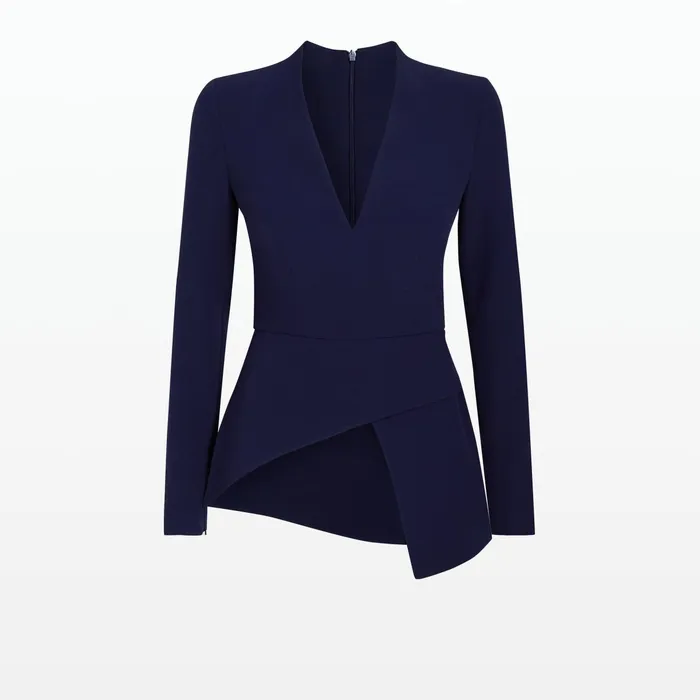 Safiyaa Favara Azurite Blue Top Women Tops