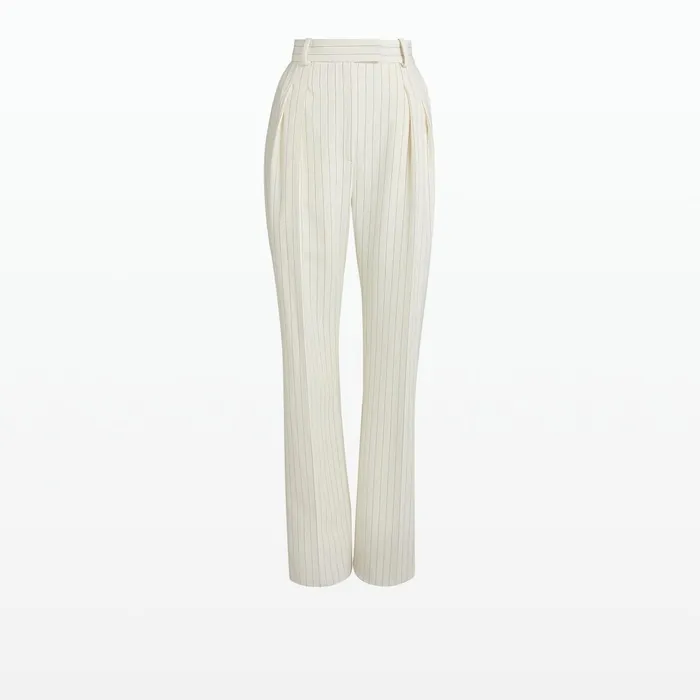 Safiyaa Ferna Ivory Pinstripe Trousers Women Trousers