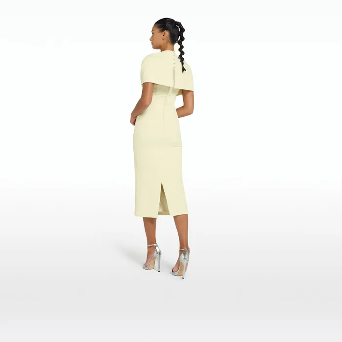Safiyaa Flora Buttermilk Midi Dress Women Dresses