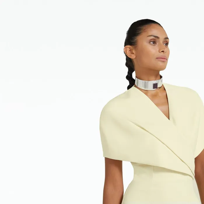 Safiyaa Flora Buttermilk Midi Dress Women Dresses
