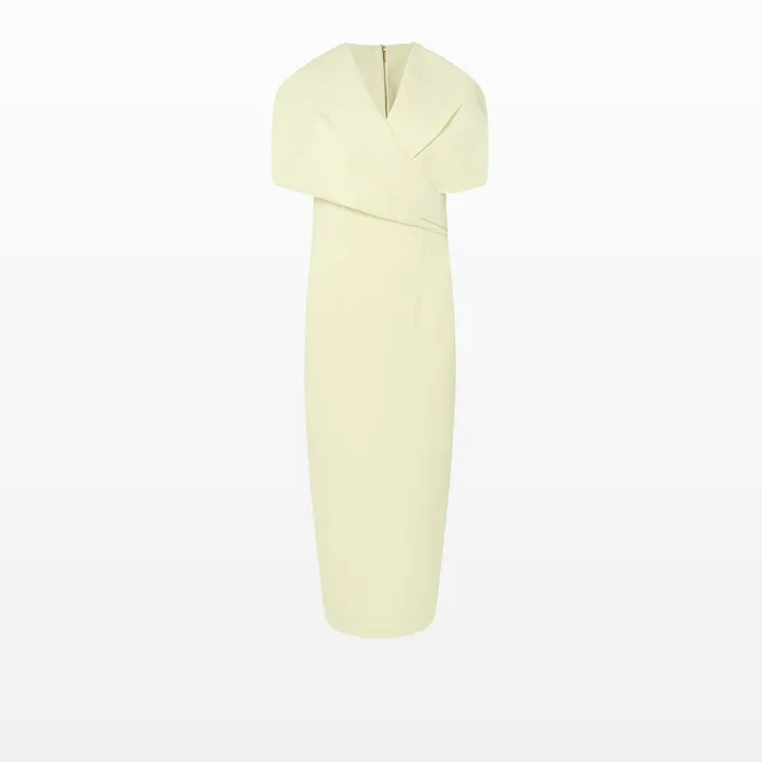 Safiyaa Flora Buttermilk Midi Dress Women Dresses