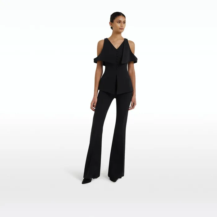 Safiyaa Frida Black Top Women Tops