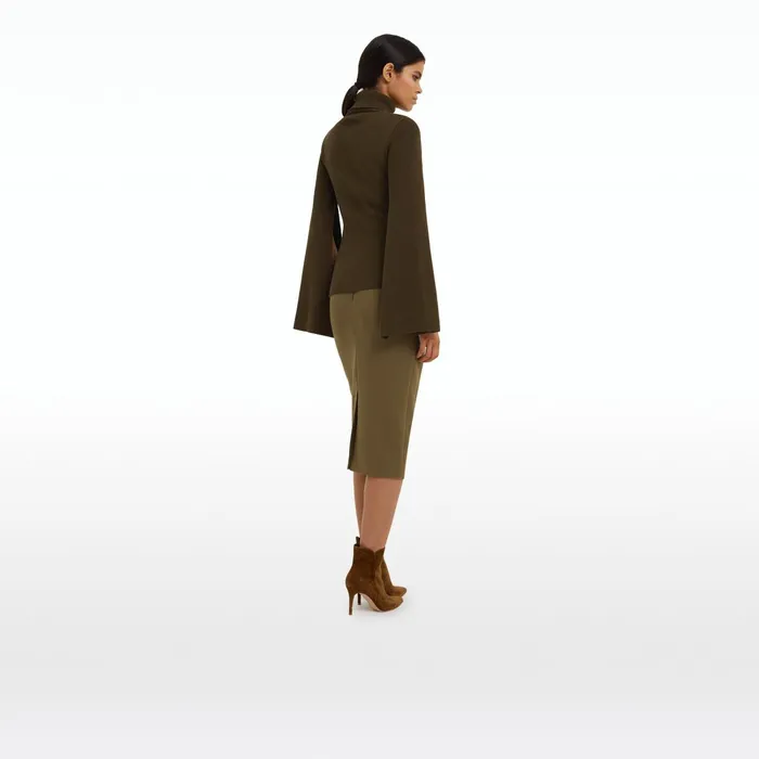 Safiyaa Gigi Light Khaki and Dark Khaki Knit Women Tops