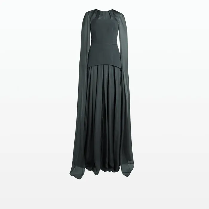 Safiyaa Gloria Graphite Long Dress Women Dresses
