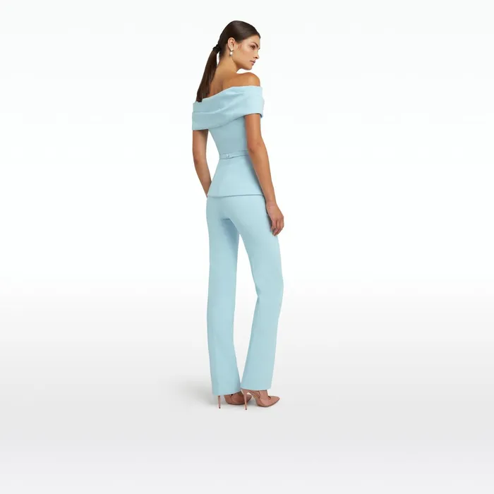 Safiyaa Goldie Baby Blue Trousers Women Trousers
