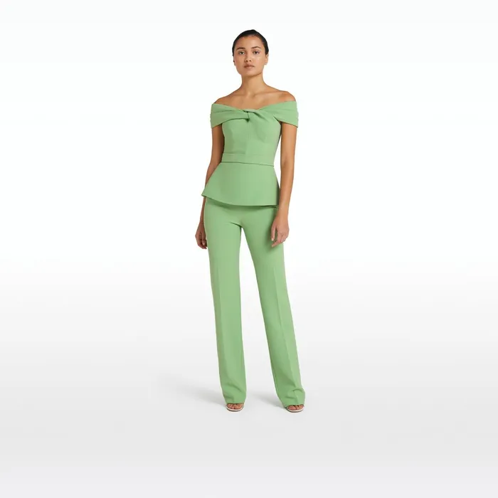 Safiyaa Goldie Sage Trousers Women Trousers