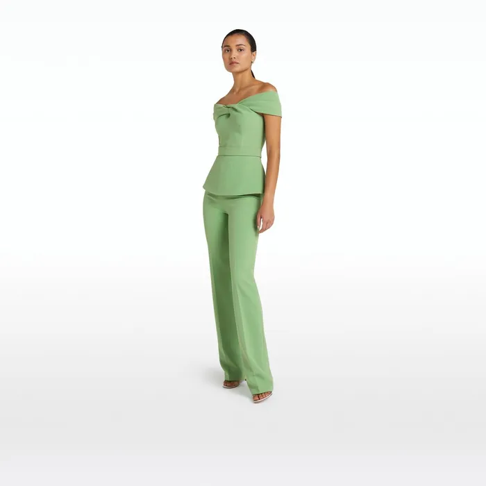 Safiyaa Goldie Sage Trousers Women Trousers