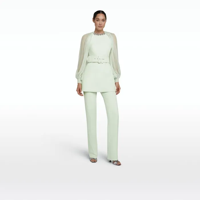 Safiyaa Goldie Spearmint Trousers Women Trousers