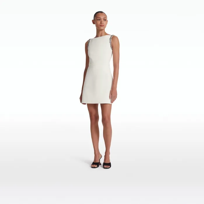 Safiyaa Grena Ivory Short Dress Women Dresses
