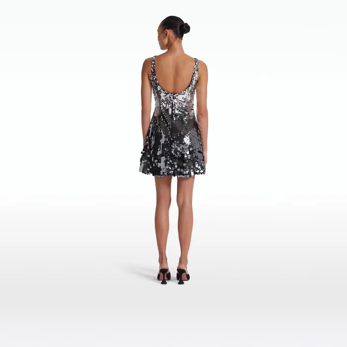 Safiyaa Guida Gunmetal Short Dress Women Dresses