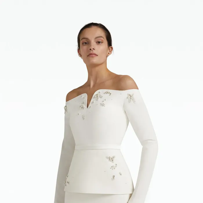 Safiyaa Guida Ivory Top Women Tops