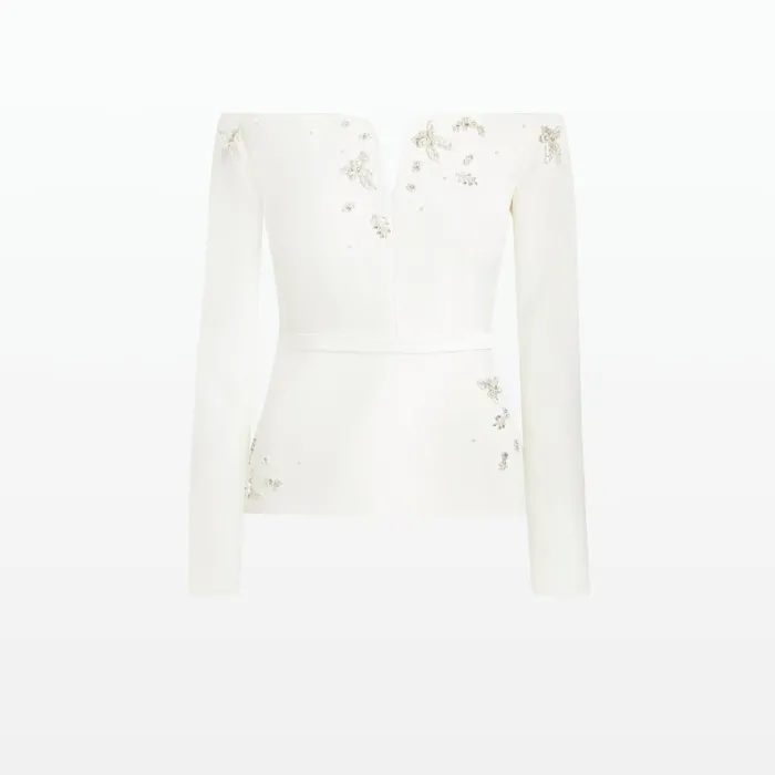 Safiyaa Guida Ivory Top Women Tops