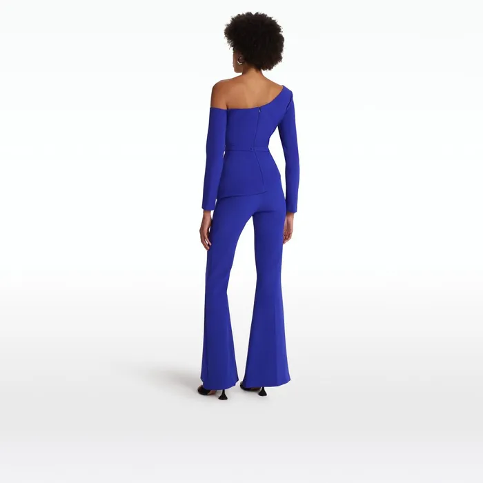 Safiyaa Halluana Azure Blue Trousers Women Trousers