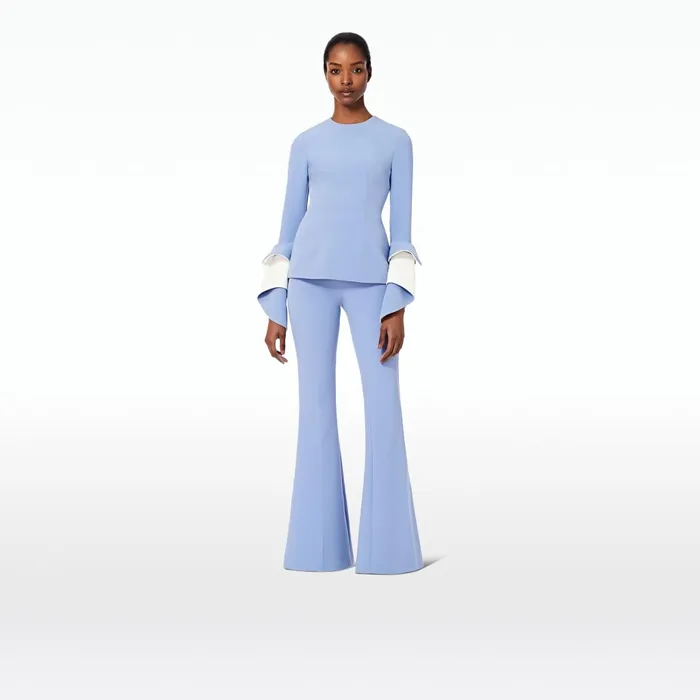 Safiyaa Halluana Blue Ash Trousers Women Trousers