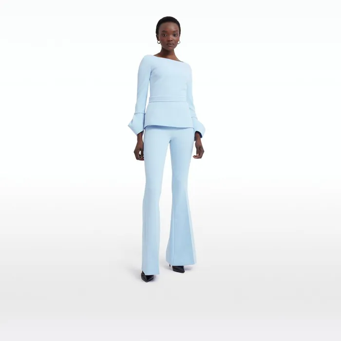 Safiyaa Halluana Pale Blue Trousers Women Trousers