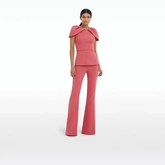 Safiyaa Halluana Terracotta Trousers Women Trousers