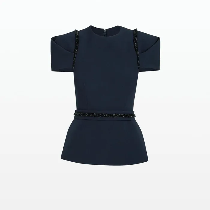 Safiyaa Halo Midnight Navy Top Women Tops