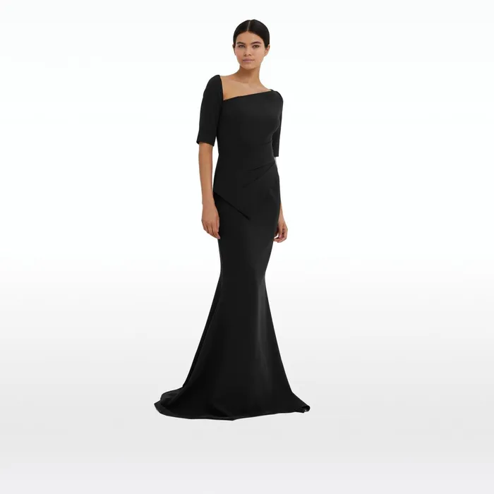 Safiyaa Haven Black Long Dress Women Dresses