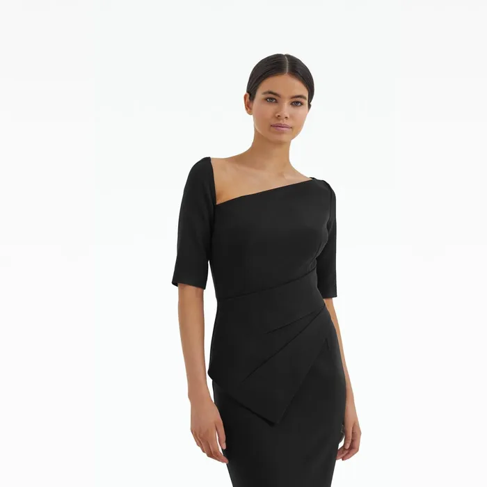 Safiyaa Haven Black Long Dress Women Dresses