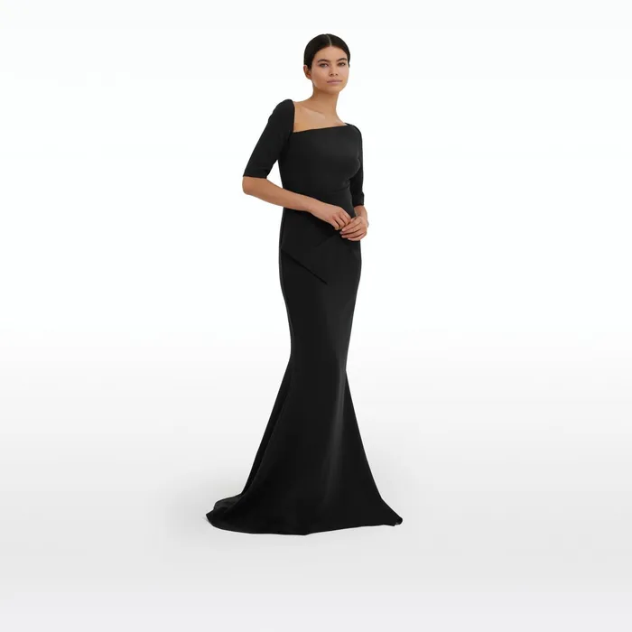 Safiyaa Haven Black Long Dress Women Dresses