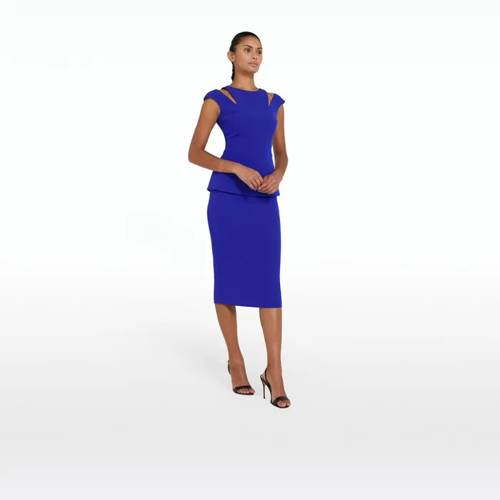 Safiyaa Hokoku Azure Blue Skirt Women Skirts