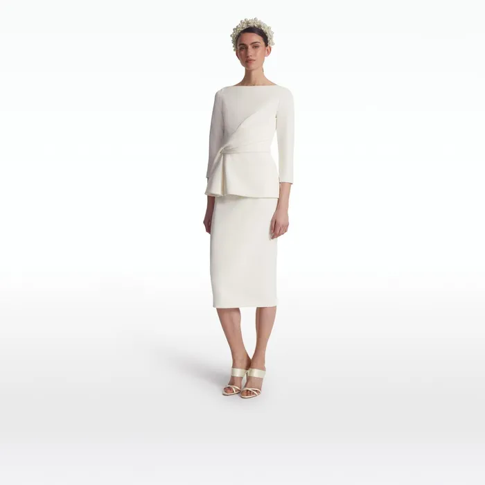 Safiyaa Hokoku Ivory Skirt Women Skirts