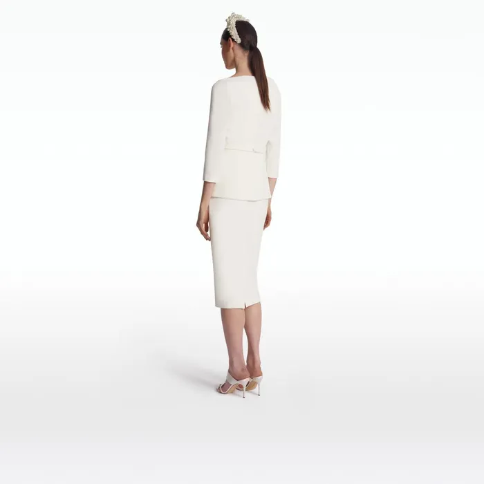 Safiyaa Hokoku Ivory Skirt Women Skirts