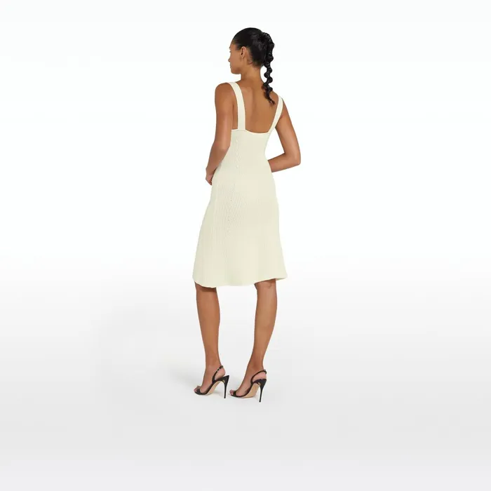 Safiyaa Huanca Ivory Knit Women Dresses